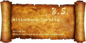 Wittenberg Sarolta névjegykártya